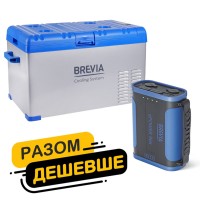 Холодильник автомобільний Brevia 30л 22410 + портативна зарядна станція Brevia ePower 96Ah