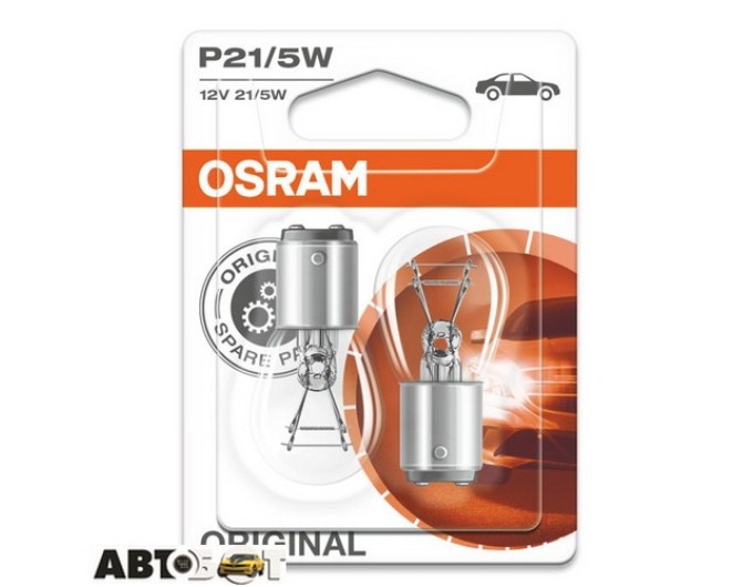 Лампа накаливания Osram Original P21/5W 12V 7528-02B (2 шт.), цена: 97 грн.