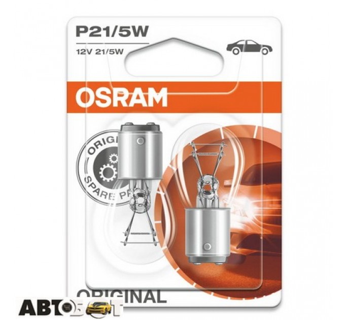Лампа накаливания Osram Original P21/5W 12V 7528-02B (2 шт.), цена: 75 грн.