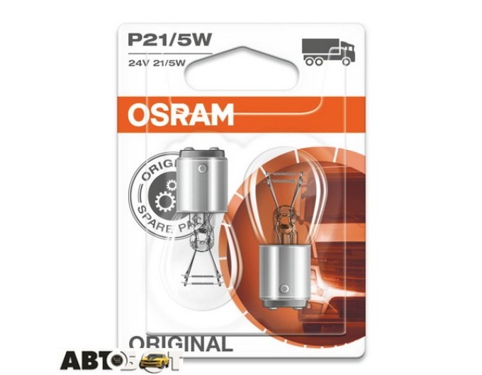 Лампа накаливания Osram Original P21/5W 24V 7537-02B (2 шт.), цена: 127 грн.