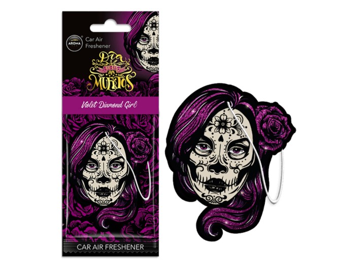 Ароматизатор Aroma Car Cellulose Dia De Los Muertos - Violet Diamond Girl сухой, цена: 57 грн.