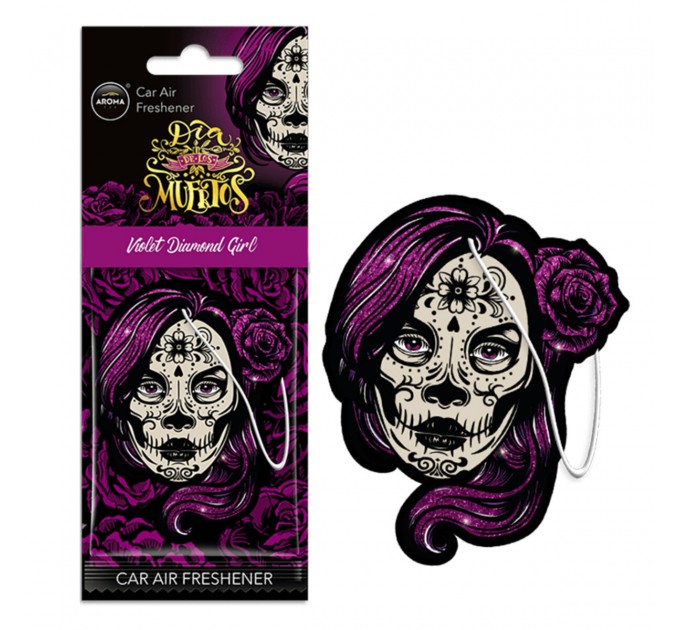 Ароматизатор Aroma Car Cellulose Dia De Los Muertos - Violet Diamond Girl сухий, ціна: 57 грн.