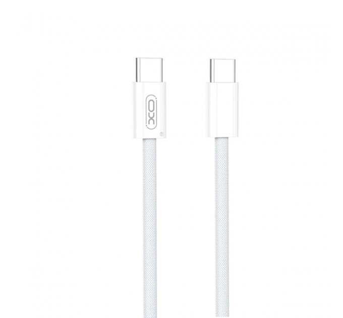 Кабель XO High-fashion Type-C to Type-C 60W 1м белый, цена: 99 грн.