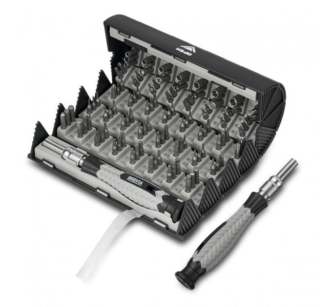 Викрутка Brevia з комплектом насадок для точних робіт 126в1, ціна: 1 024 грн.