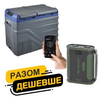 Холодильник автомобільний Brevia 39л 22960 + портативна зарядна станція Brevia ePower 96Ah green