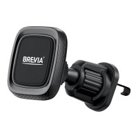 Тримач телефону автомобільний Brevia AirVent Pro MagHold на дефлектор, 4 магніти, чорний