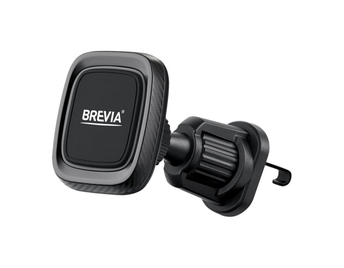 Тримач телефону автомобільний Brevia AirVent Pro MagHold на дефлектор, 4 магніти, чорний, ціна: 329 грн.