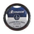 Чехол на руль Condor L 39-41см, имитация кожи, черный с коричневыми вставками, цена: 220 грн.