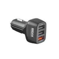Автомобильное зарядное устройство Brevia ePower TriDrive 42W 3xUSB-A черный