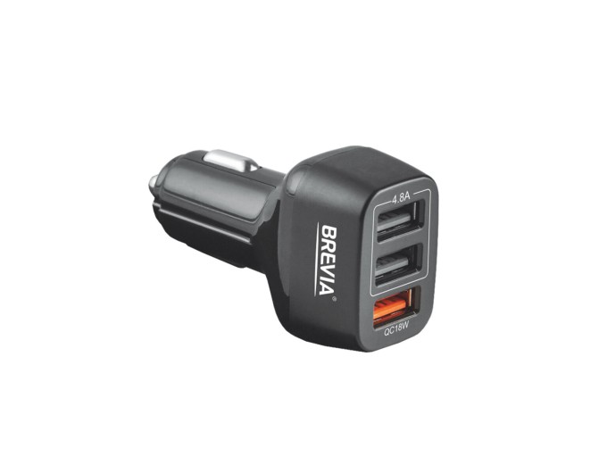 Автомобильное зарядное устройство Brevia ePower TriDrive 42W 3xUSB-A черный, цена: 328 грн.