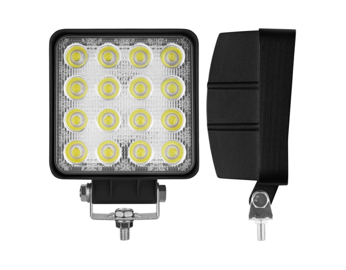 Фара світлодіодна Brevia Epistar white Flood 10-30V, 48W (16x3W), 3520Lm, 1шт, ціна: 595 грн.