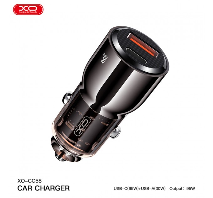 Автомобильное зарядное устройство XO CC58 95W коричневый, цена: 439 грн.