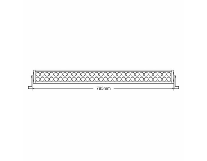Фара светодиодная Brevia Cree Flood 180W (60x3W), 16800Lm, 807x82x90мм, 1шт, цена: 3 546 грн.