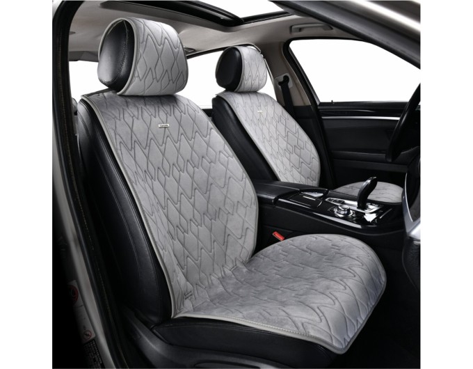 Комплект преміум накидок для сидінь CarLife Racer, grey, ціна: 4 561 грн.