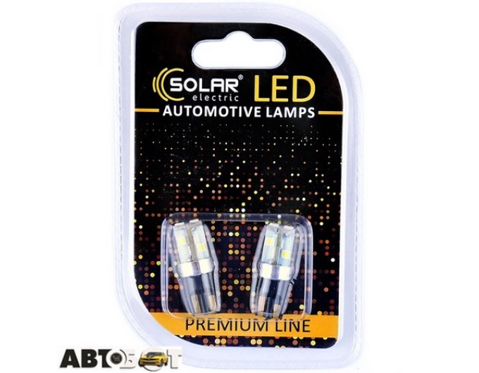 LED лампа SOLAR T10 W2.1x9.5d 12V 10SMD 3030 SSC CANBUS white SL1342 (2 шт.), ціна: 547 грн.