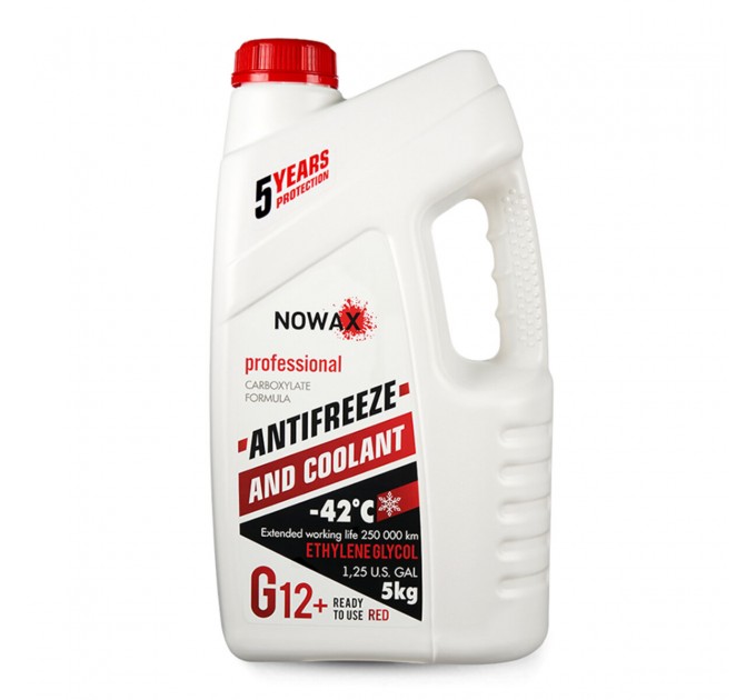 Антифриз Nowax Red G12+ червоний готовий 5кг, ціна: 601 грн.