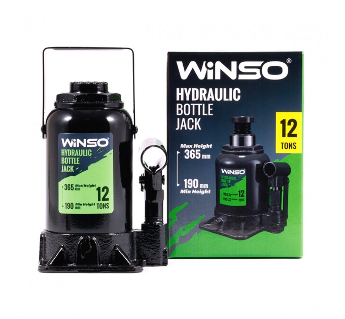 Домкрат гідравлічний пляшковий Winso 12т 190-365мм, ціна: 1 388 грн.