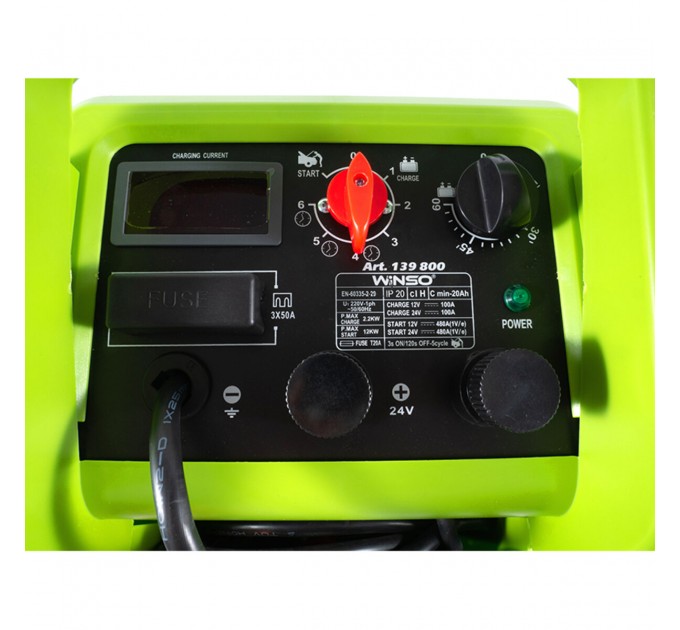 Пуско-зарядний професійний пристрій АКБ 12/24В макс.струм заряду 100А, макс.струм запуску 480А, ціна: 6 570 грн.