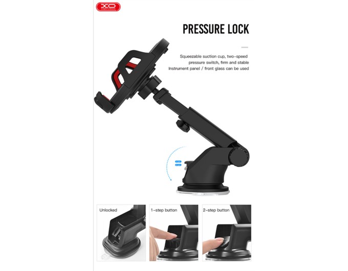 Тримач телефону автомобільний XO C39 Dashboard Stand Holder чорний, ціна: 199 грн.