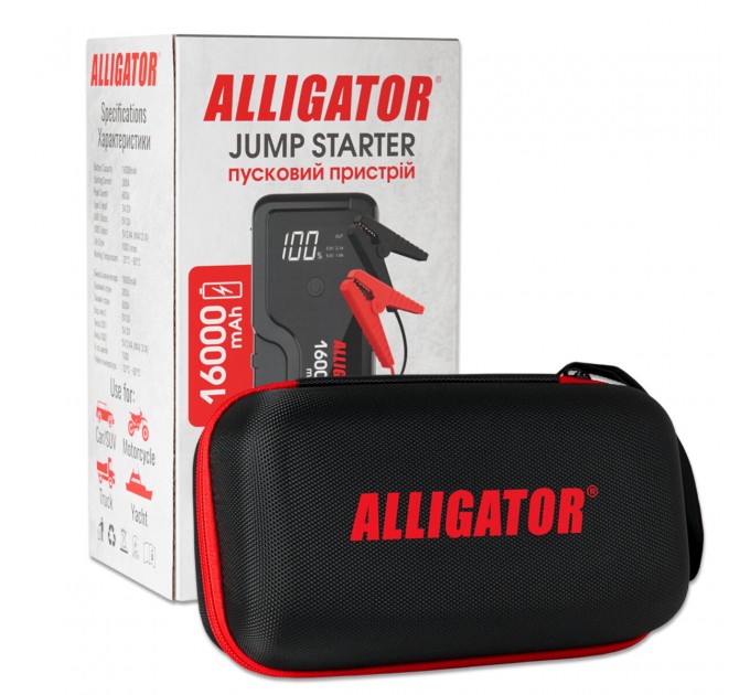 Пусковое устройство Alligator Jump Starter 300A/600A 16000mAh, цена: 2 641 грн.