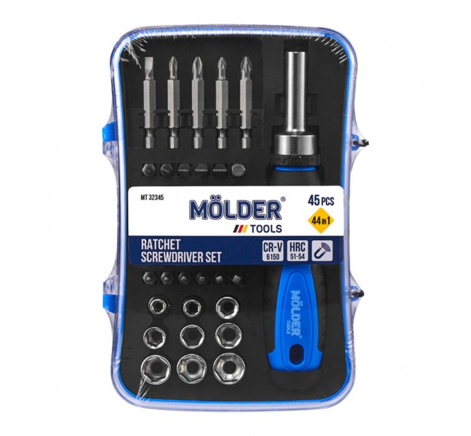 Отвертка Molder реверсивная с комплектом насадок 45шт., цена: 645 грн.