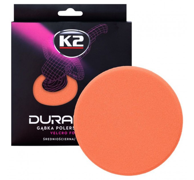 Губка для полировки K2 Duraflex средняя оранжевая 150*25мм на липучке, цена: 293 грн.