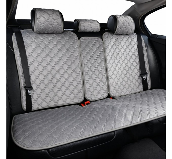Комплект преміум накидок для сидінь CarLife Turbo, grey, ціна: 4 561 грн.