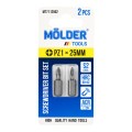 Набор бит Molder PZ1x25мм 2шт, цена: 29 грн.