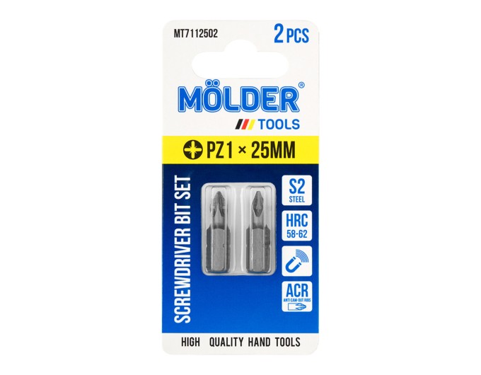 Набор бит Molder PZ1x25мм 2шт, цена: 29 грн.