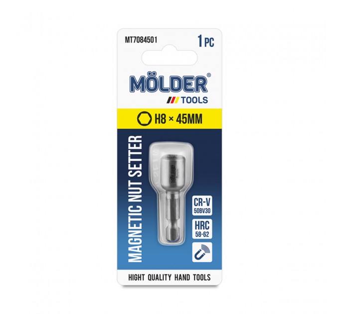 Бита магнитная Molder для кровельных саморезов H8x45мм 1шт, цена: 38 грн.