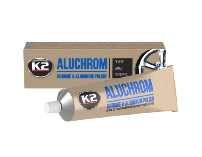 Паста для полірування хромованих деталей K2 Aluchrom 120г, ціна: 100 грн.
