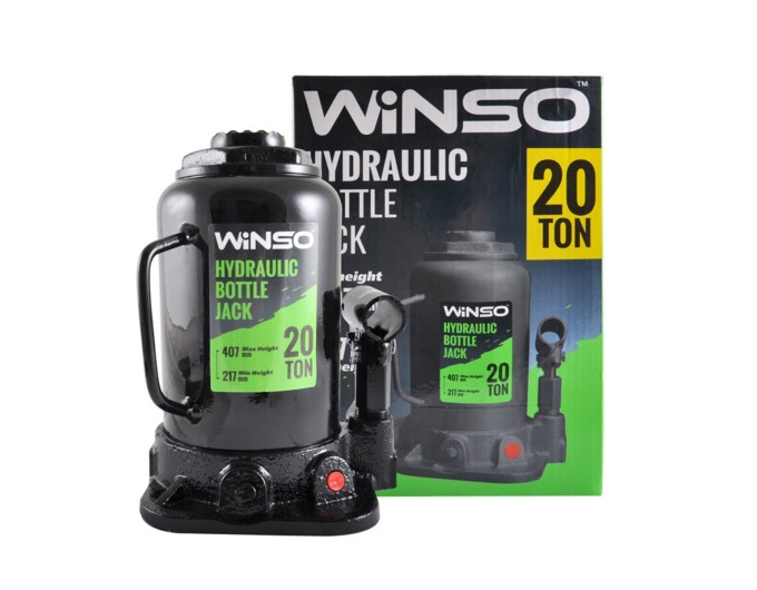 Домкрат гідравлічний пляшковий Winso 20т 217-405мм, ціна: 1 672 грн.