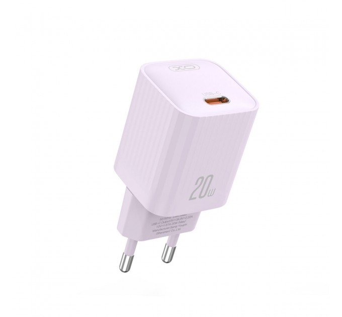 Сетевое зарядное устройство XO L146 PD20W Single USB-C Charger фиолетовый, цена: 189 грн.