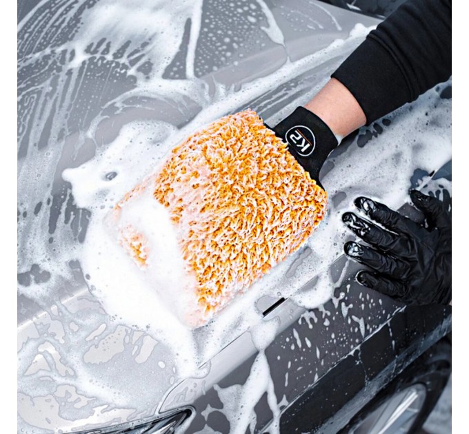 Губка-перчатка из микрофибры для ручной мойки автомобиля K2 Wash Mitt, цена: 237 грн.