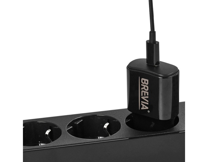 Сетевое зарядное устройство Brevia ePower PD20W + кабель USB-C to Lightning 1м черный, цена: 455 грн.