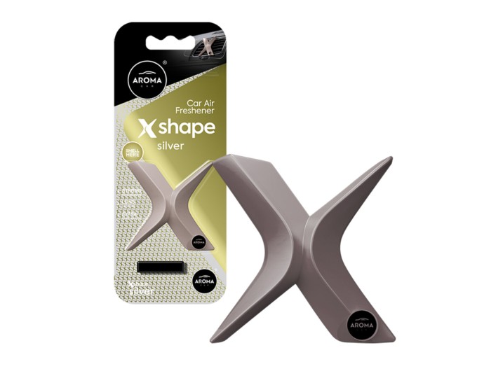 Ароматизатор на дефлектор Aroma Car X Shape 10г - Silver сухой, цена: 129 грн.