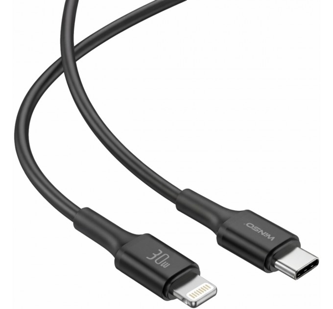 Кабель Winso Pro Type-C to Lightning 30W TPE 1,2м черный, цена: 164 грн.