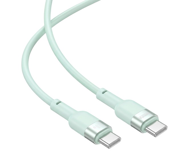 Кабель Brevia Type-C to Type-C 60W 1,2м м'ятний ZIP, ціна: 154 грн.