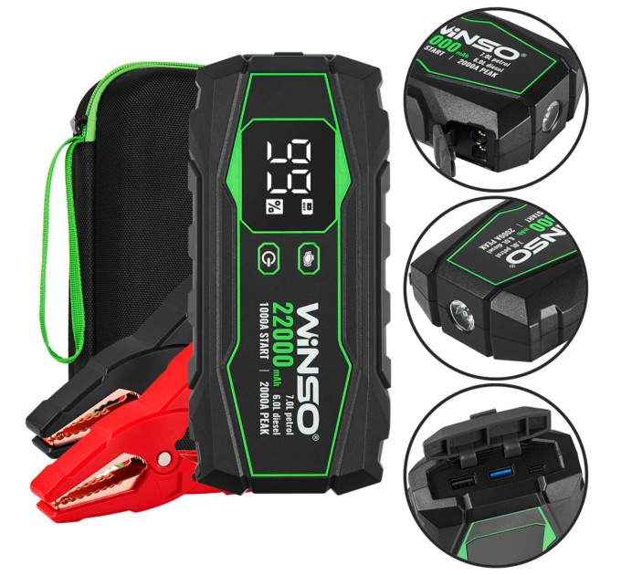 Пусковое устройство Winso Jump Starter 1000/2000A 22000mAh, цена: 4 482 грн.