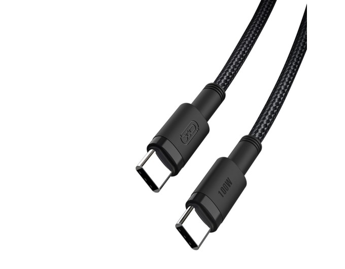 Кабель XO Type-C to Type-C 100W 1,5м чорний, ціна: 249 грн.