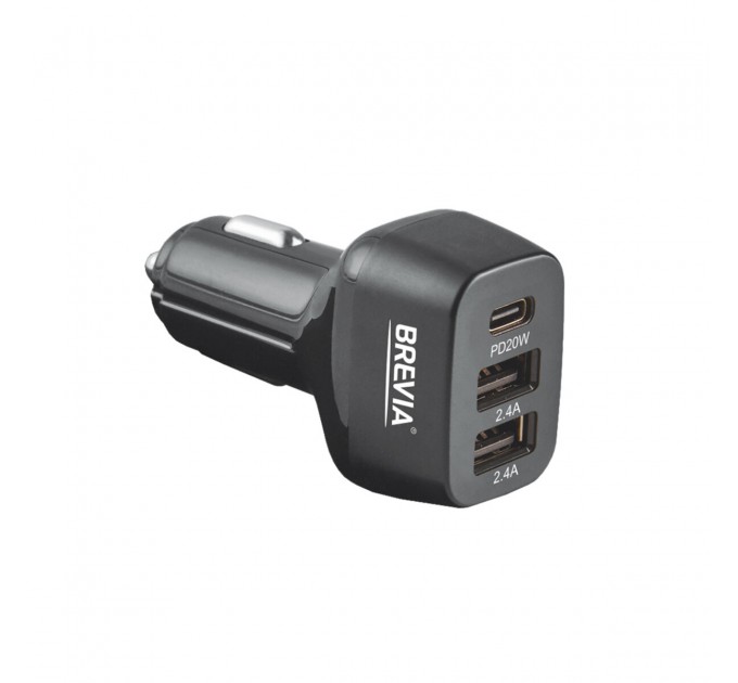 Автомобильное зарядное устройство Brevia ePower TriDrive 44W 1xUSB-C+2xUSB-A черный, цена: 487 грн.