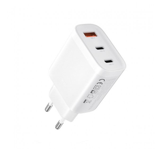 Сетевое зарядное устройство XO L117 PD45W/QC18W 2USB-C+1USB-A белый, цена: 499 грн.