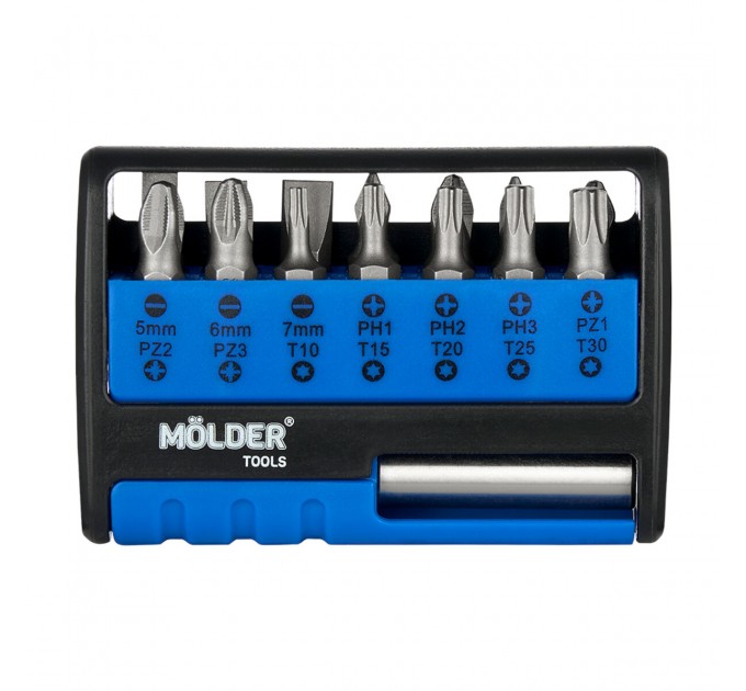 Набор бит Molder с держателем магнитным 25мм 15шт, цена: 215 грн.