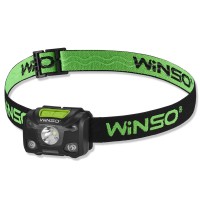 Фонарь налобный Winso Pro 250Lm, 5W XPG, 3xAAA/1200mAh в комплекте, с сенсором белый/красный