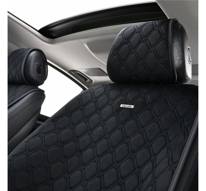 Преміум накидки для передніх сидінь CarLife Turbo, black 2шт, ціна: 2 247 грн.