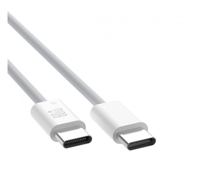 Кабель XO Woven Style Type-C to Type-C 60W 1м белый, цена: 79 грн.