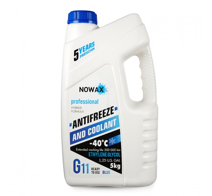 Антифриз Nowax Blue G11 синій готовий 5кг, ціна: 581 грн.