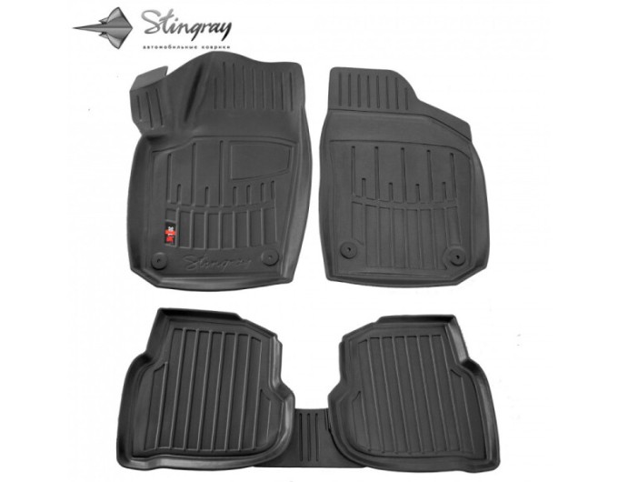 Volkswagen Polo Sedan (2010-2020) комплект 3D килимків з 5 штук (Stingray), ціна: 1 870 грн.
