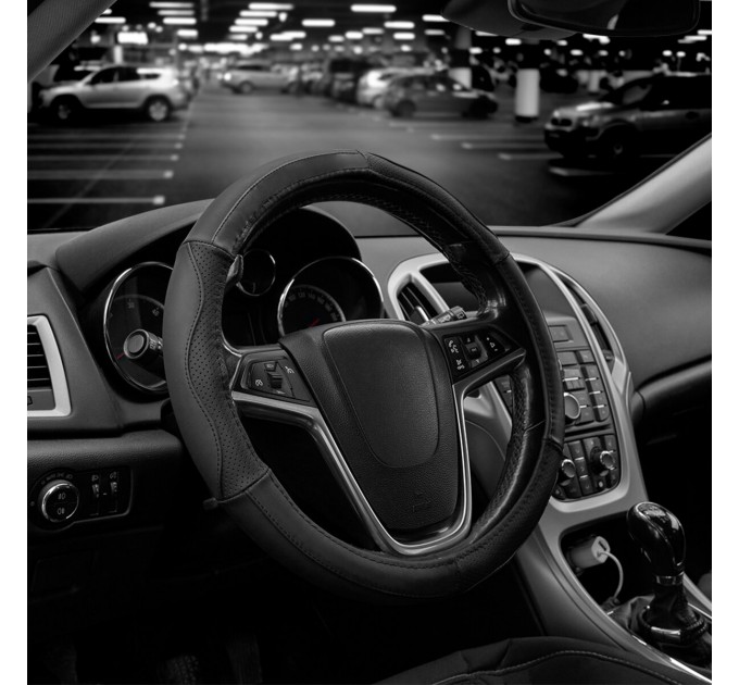 Чохол на кермо Carlife 39 - 41см, шкіра, чорний SW243L, ціна: 434 грн.