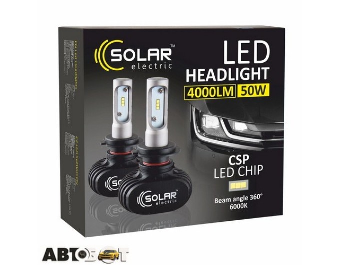 LED лампа SOLAR H4 6000K 4000Lm CSP 12/24V 8104 (2 шт.), ціна: 1 018 грн.